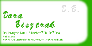 dora bisztrak business card